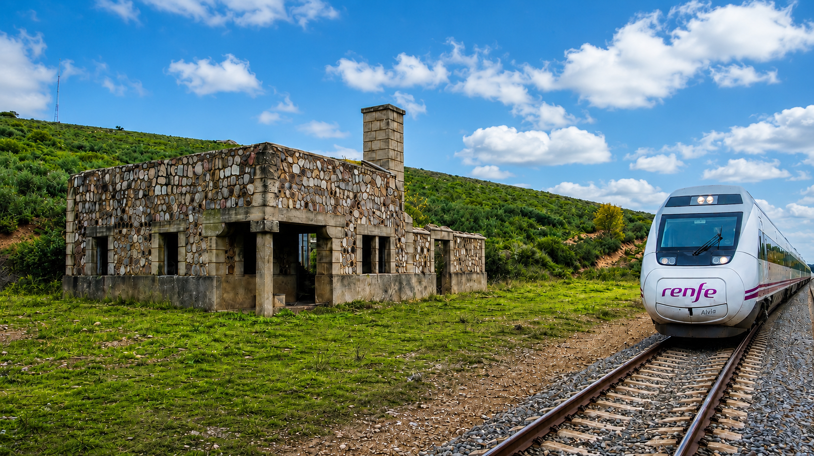 Descubrimos la casa del guardaagujas de Carbajales de Alba, una antigua casilla ferroviaria del km 27,910 de la línea Zamora-Puebla de Sanabria.