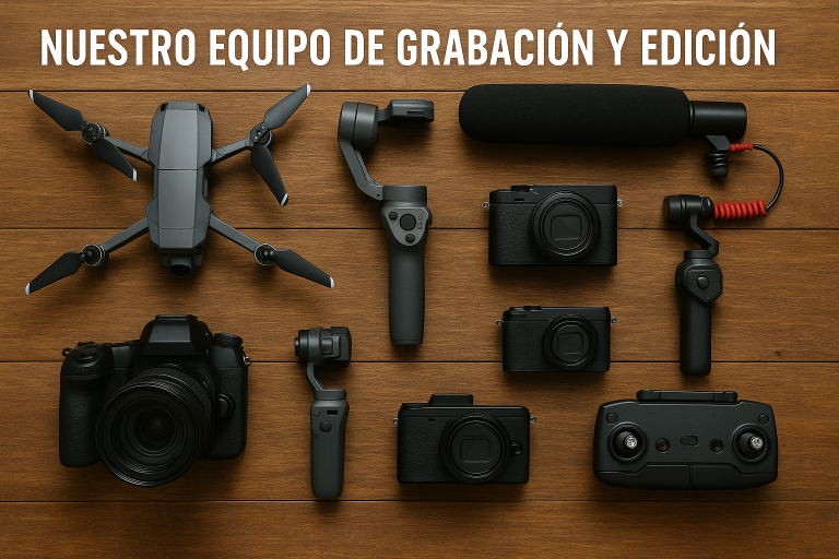 Nuestro equipo de grabación en Trotamundos en Ruta